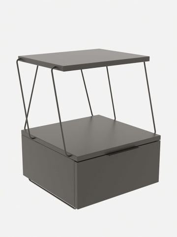 Evila Nachttisch "Tekoba" in Anthrazit - (B)42 x (H)52 x (T)41 cm
