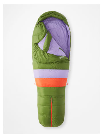 Marmot Puchowy śpiwór "Angel Fire" w kolorze zielonym - dł. 163 cm