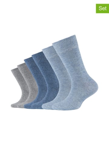 camano 6-delige set: sokken blauw/beige