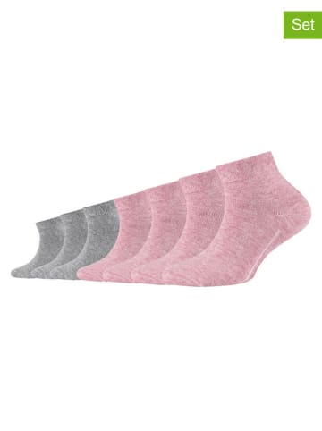 camano 7-delige set: sokken grijs/roze