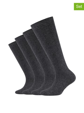 camano 4er-Set: Socken in Anthrazit