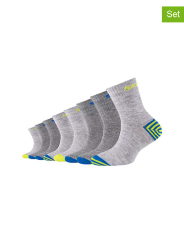 Skechers 8er-Set: Socken in Grau/ Gelb/ Blau
