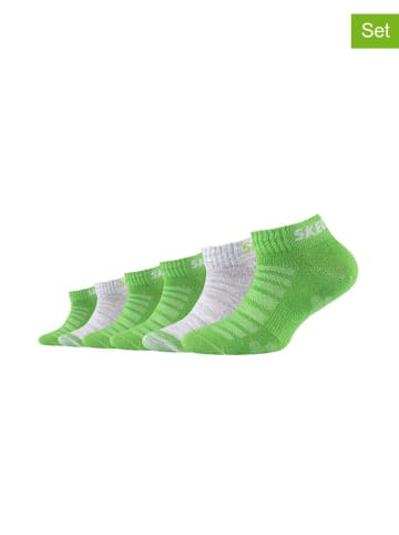Skechers 6er-Set: Socken in Grün/ Grau