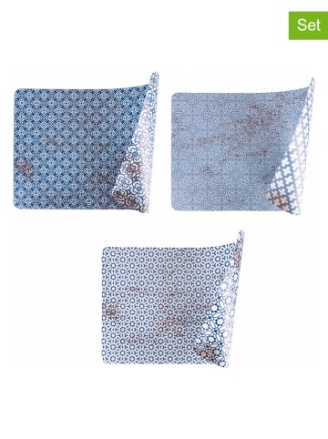 Villa d´Este 6-delige set: placemats "Kasbah" blauw - (L)45 x (B)30 cm