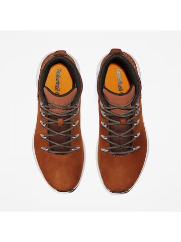 Timberland Skórzane sneakersy "Sprint Trekker Mid" w kolorze brązowym
