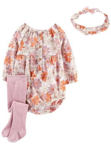 carter's 3tlg. Outfit in Rosa/ Orange