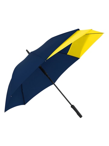 Doppler Paraplu donkerblauw/geel