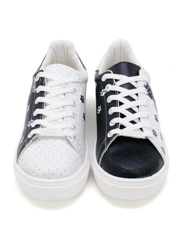 Goby Sneakersy w kolorze czarno-białym