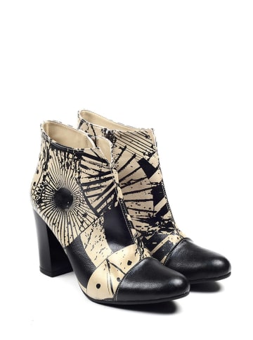 Goby Stiefeletten in Beige/ Schwarz
