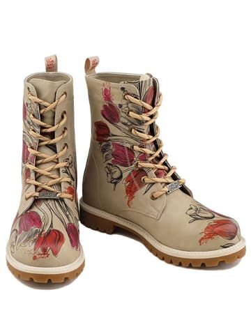 Goby Boots beige/rood