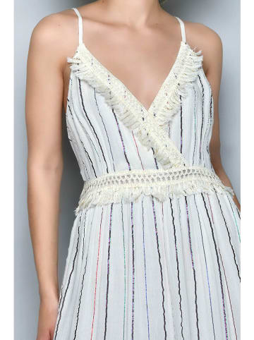 Tarifa Kleid in Weiß/ Bunt