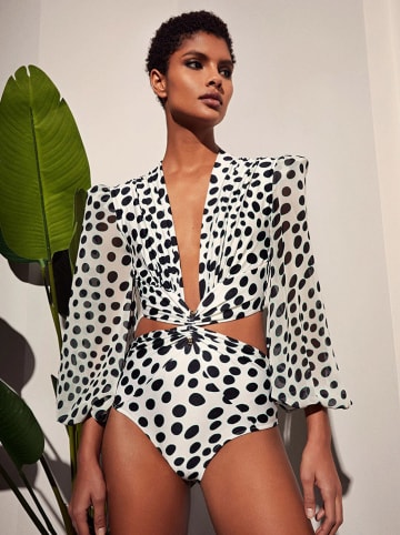 Evia Monokini in Creme/ Schwarz