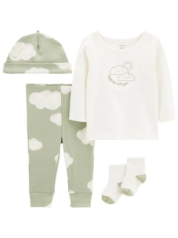 carter's 4tlg. Outfit in Khaki/ Creme