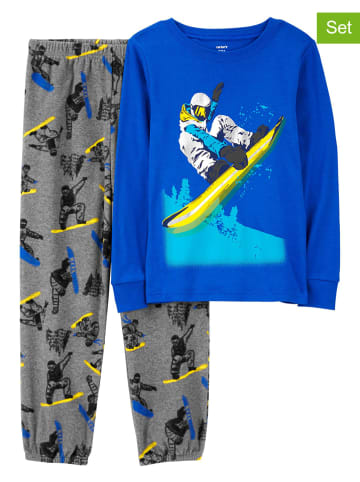 carter's Pyjama blauw/grijs