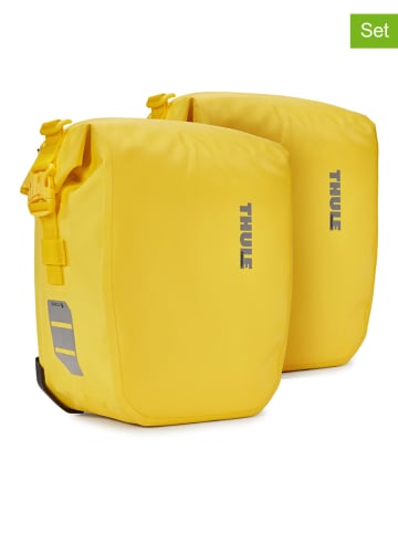 Thule 2-delige set: fietstassen "Shield Pannier" geel - (B)31 x (H)31 cm - 13 l
