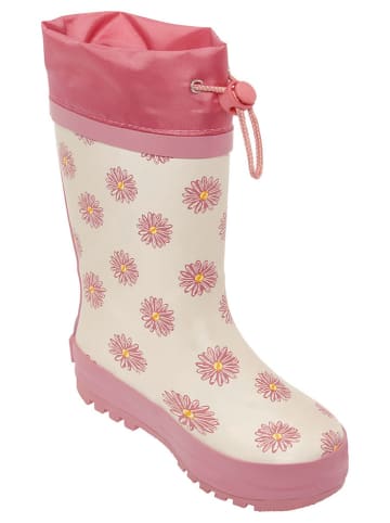 Playshoes Gummistiefel in Creme/ Pink