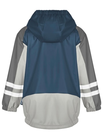 Playshoes Regenjacke 3in1 in Dunkelblau/ Grau