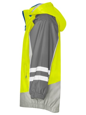 Playshoes 3in1-Regenjacke in Gelb/ Grau