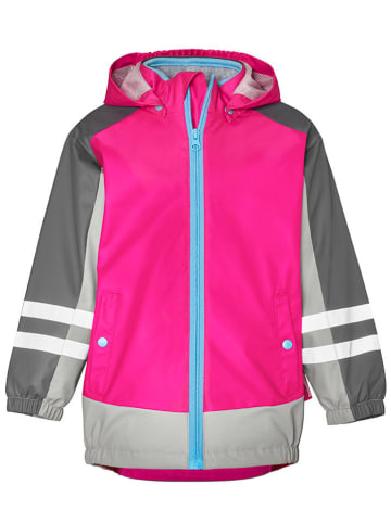 Playshoes Regenjacke 3in1 in Pink/ Grau