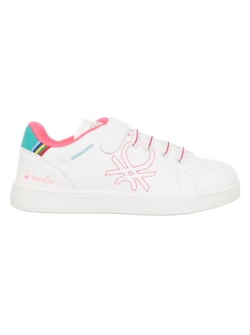 Benetton Sneakers wit/roze