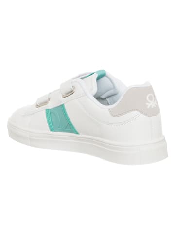 Benetton Sneakers in Weiß/ Mint