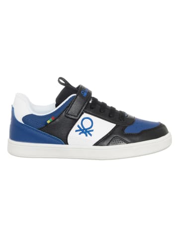 Benetton Sneakersy w kolorze czarno-niebiesko-białym