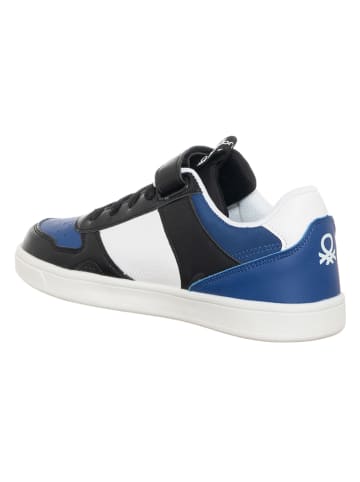 Benetton Sneakersy w kolorze czarno-niebiesko-białym