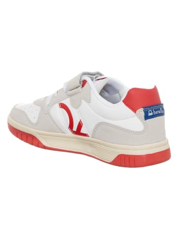 Benetton Sneakers wit/beige/rood
