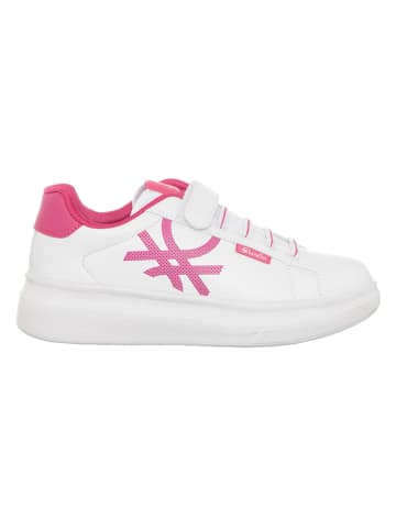 Benetton Sneakers in Weiß/ Pink