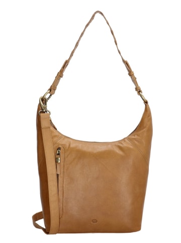 micmacbags Leren schoudertas beige - (B)35 x (H)27,5 x (D)8 cm