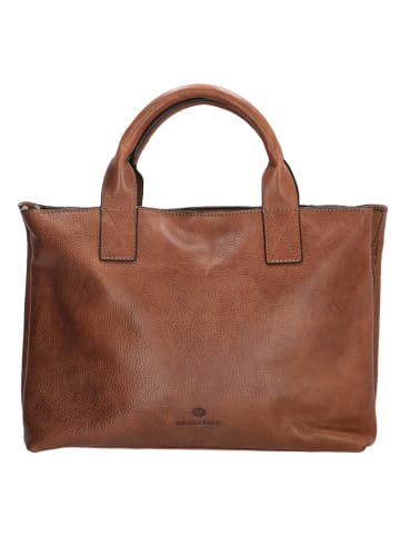 micmacbags Leren handtas lichtbruin - (B)35 x (H)24,5 x (D)13 cm