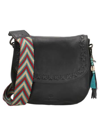 micmacbags Skórzana torebka w kolorze czarnym - 24 x 22 x 9 cm