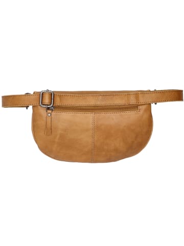HIDE & STITCHES Leren heuptas camel - (B)27 x (H)18,5 x (D)8,5 cm