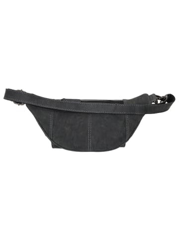 HIDE & STITCHES Leder-Gürteltasche in Schwarz - (B)30 x (H)14 x (T)8 cm