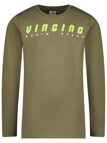 Vingino Koszulka "Logo" w kolorze zielonym