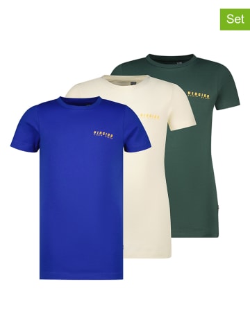 Vingino 3-delige set: shirts blauw/beige/grün