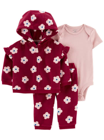 carter's 3tlg. Outfit in Rot/ Rosa