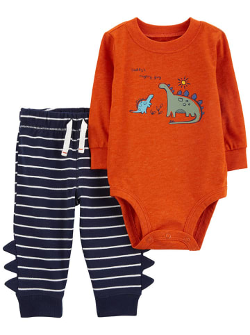 carter's 2-delige outfit oranje/donkerblauw