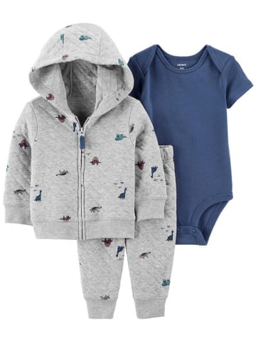 carter's 3-delige outfit grijs/blauw