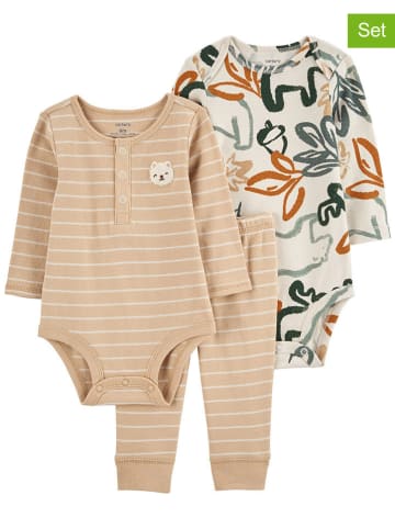 carter's 3-delige set beige/meerkleurig