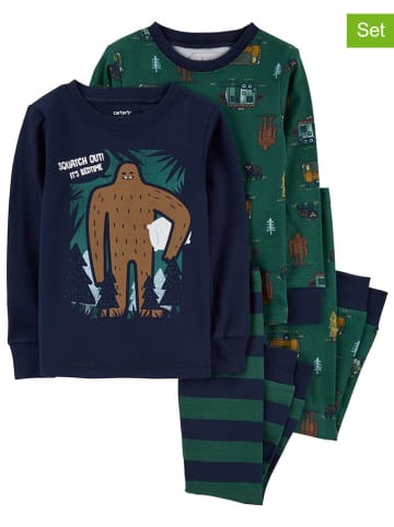 carter's 2-delige set: pyjama's donkerblauw/groen