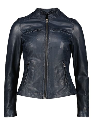 KRISS Leren jas donkerblauw