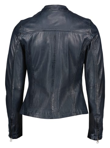 KRISS Leren jas donkerblauw
