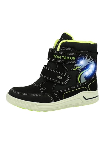 Tom Tailor Boots in Schwarz/ Grün