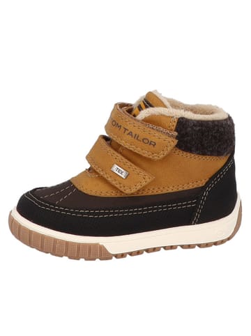 Tom Tailor Boots in Hellbraun/ Schwarz