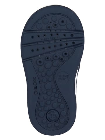 Geox Skórzane sneakersy "Biglia" w kolorze granatowym