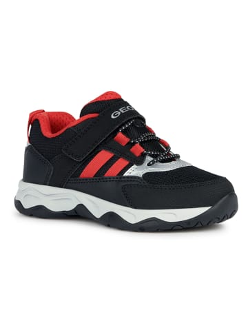 Geox Sneakers "Calco" zwart/rood