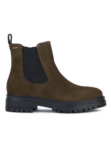 Geox Leren chelseaboots "Iridea" kaki