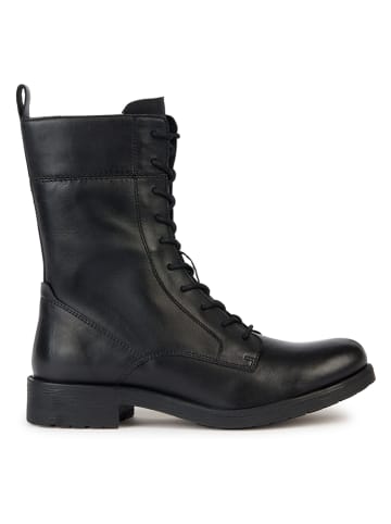 Geox Leder-Stiefel "Rawell" in Schwarz