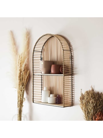 THE HOME DECO FACTORY Regał ścienny w kolorze beżowym - 37 x 61 x 12 cm